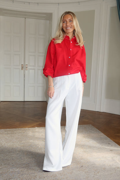 Flowy Suit Pants - White