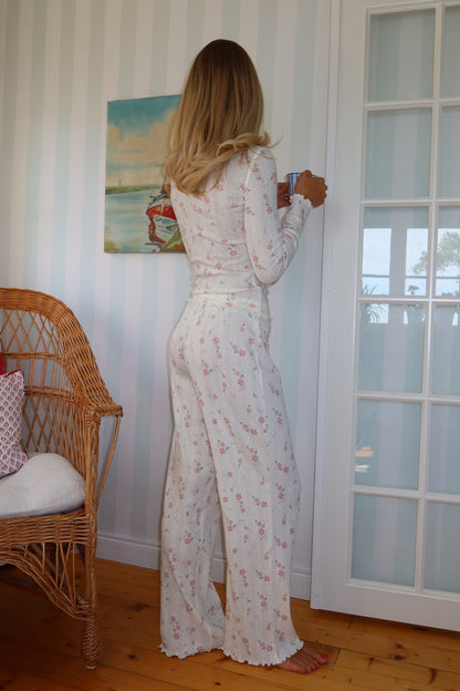 Soft Bloom Pyjama Pants - Ivory