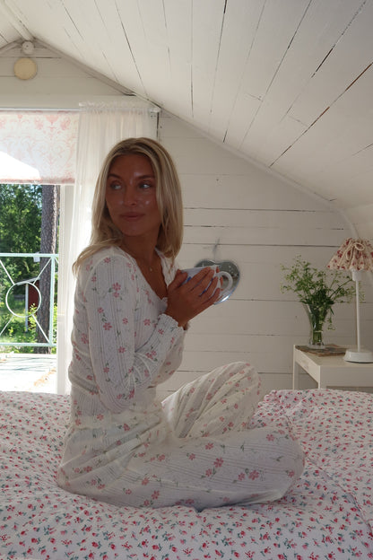 Soft Bloom Pyjama Top - Ivory