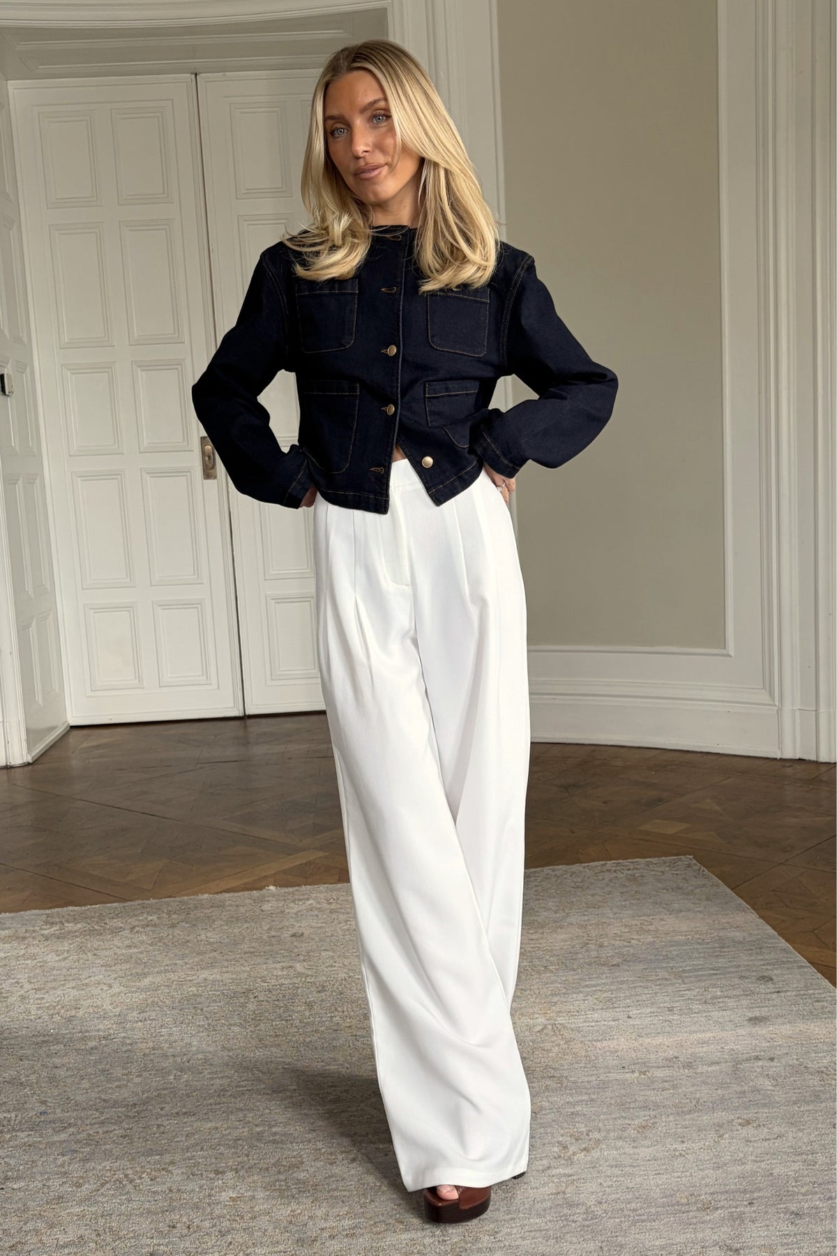 Flowy Suit Pants - White