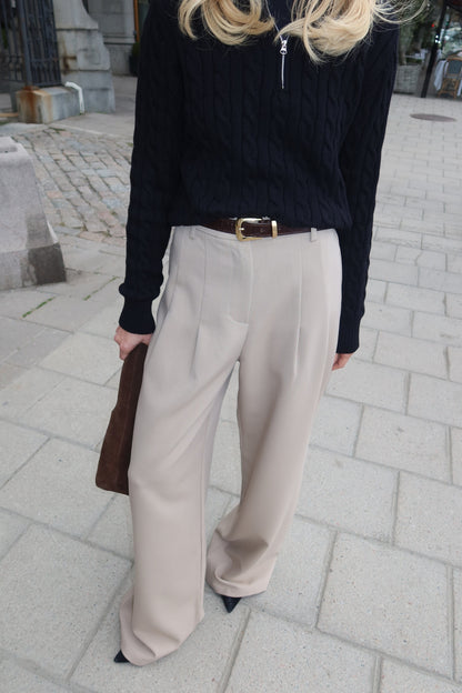 Flowy Suit Pants - Sand