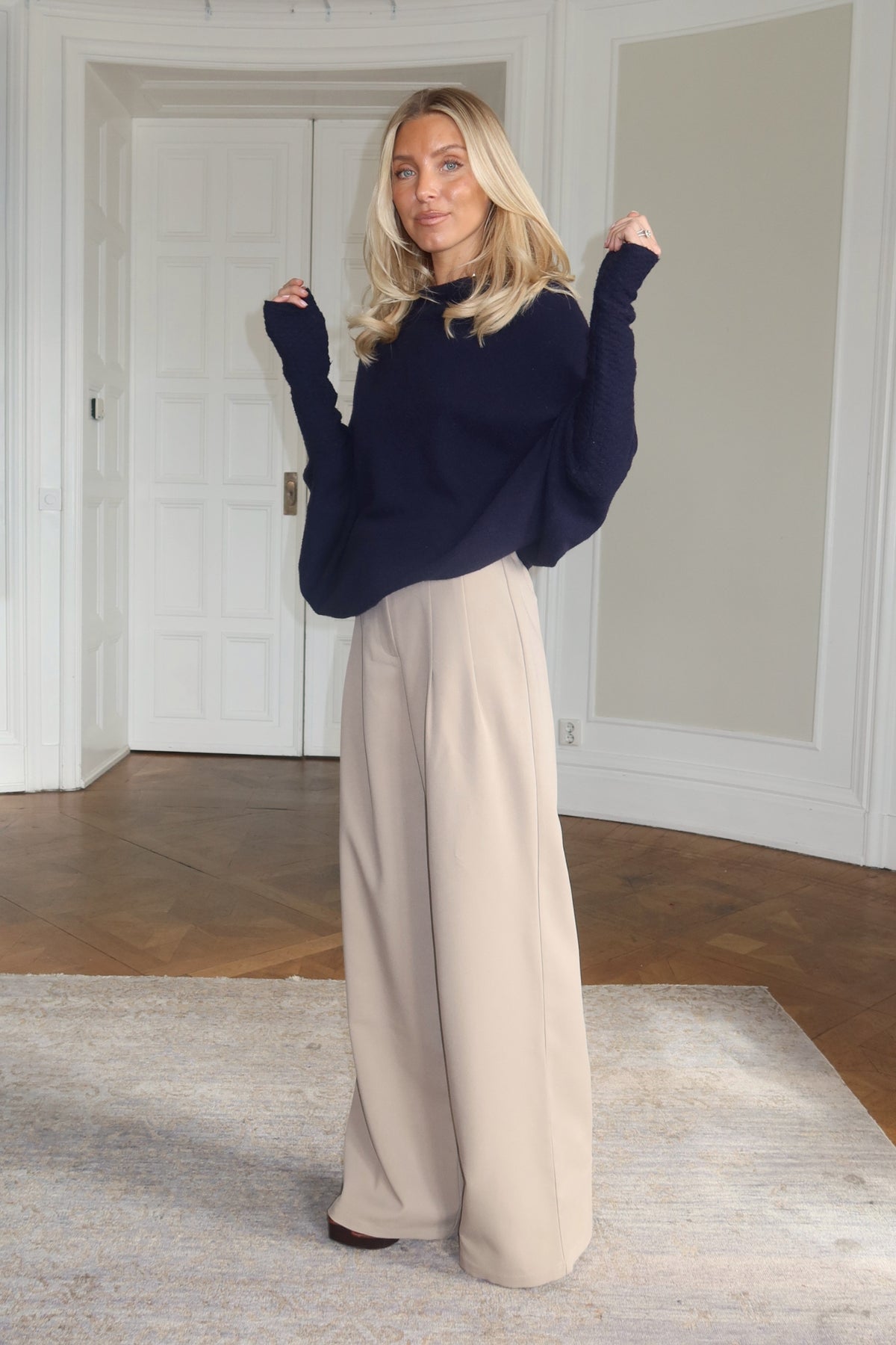 Flowy Suit Pants - Sand