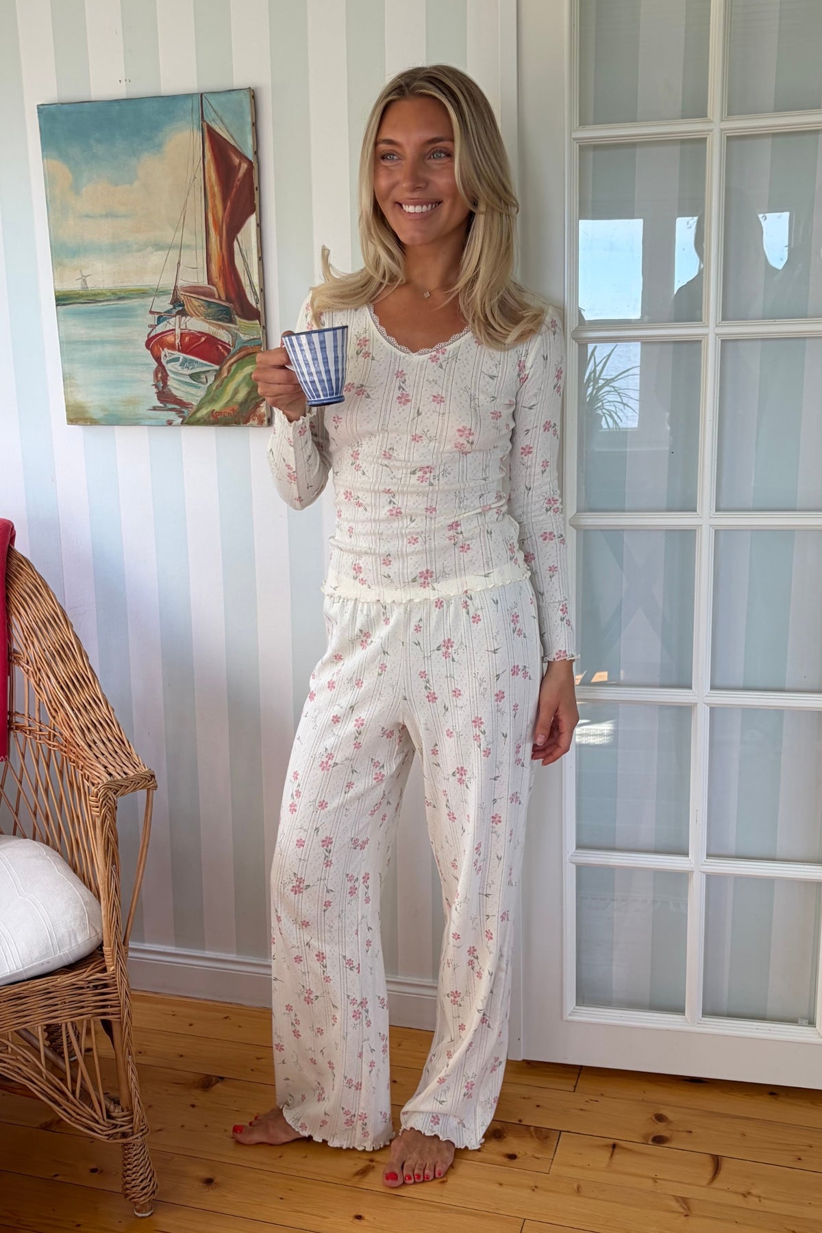 Soft Bloom Pyjama Pants - Ivory