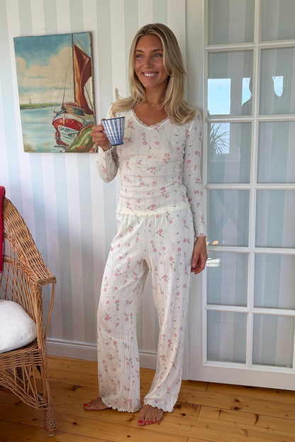 Soft Bloom Pyjama Pants - Ivory