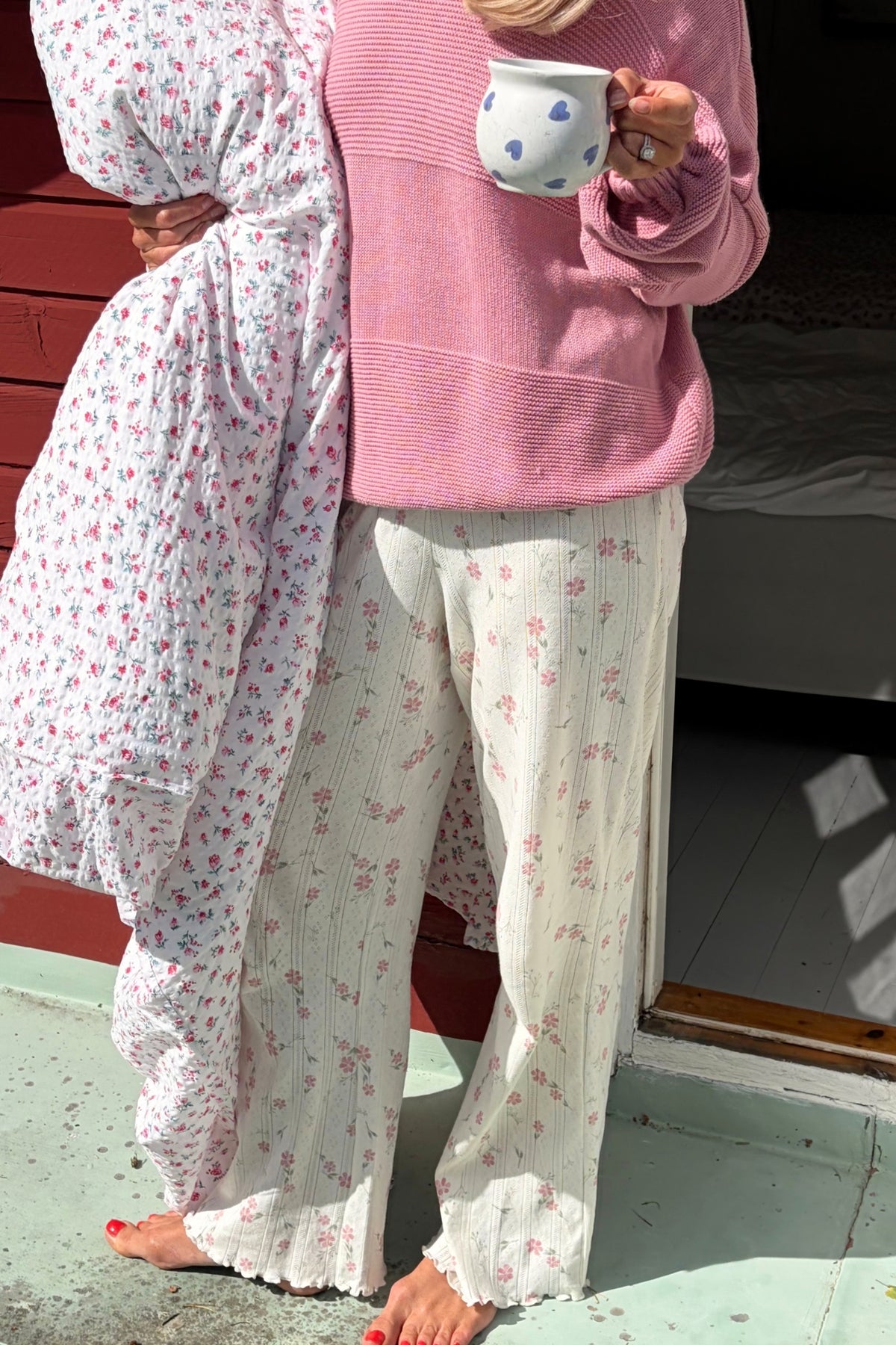 Soft Bloom Pyjama Pants - Ivory