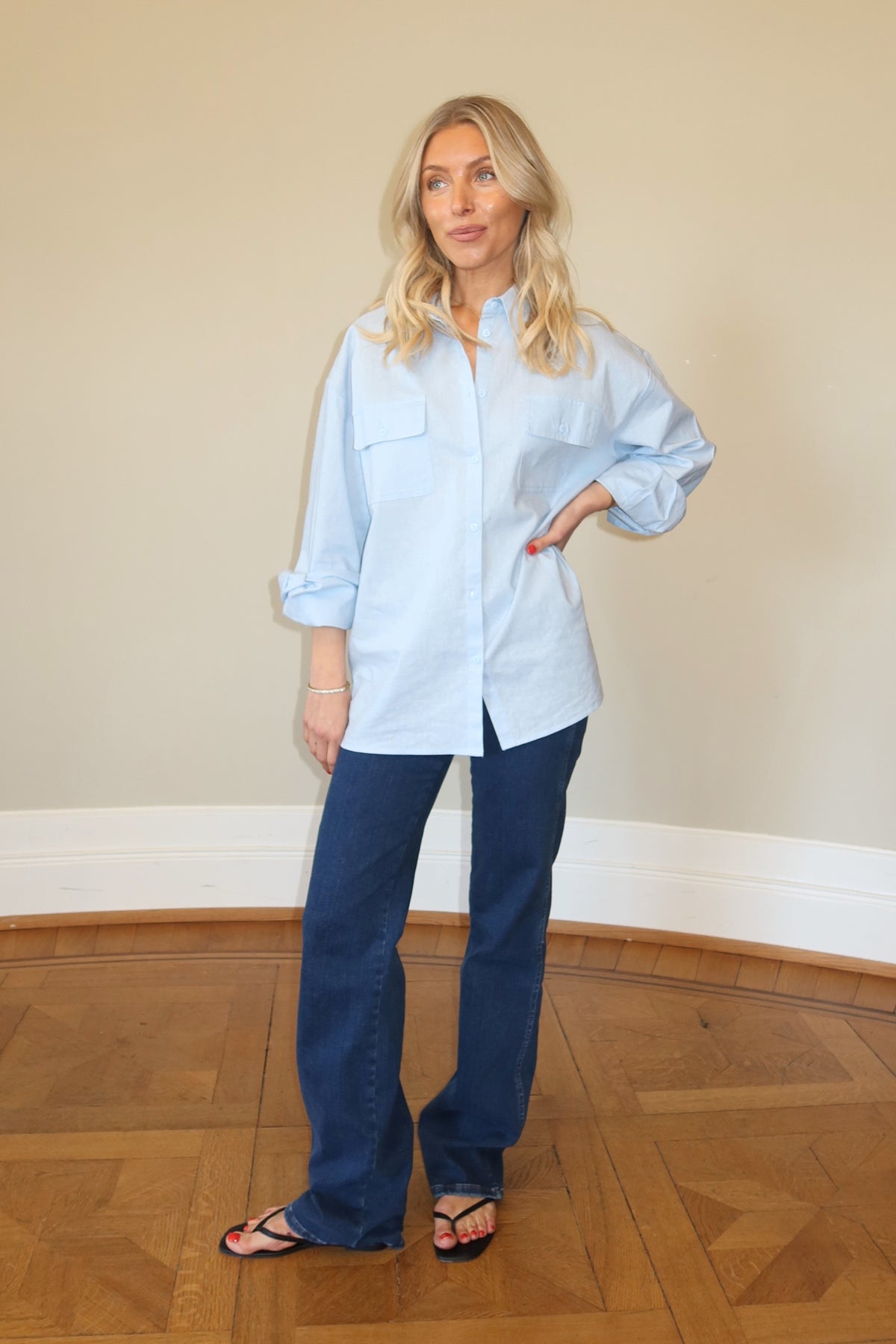 Linen Resort Shirt - Light Blue