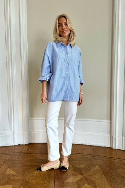 Cropped Stretch Jeans - Off White